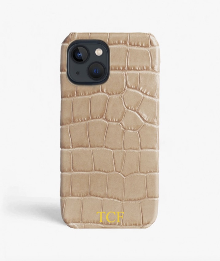 iPhone 12 Mini Skal Croco Sand