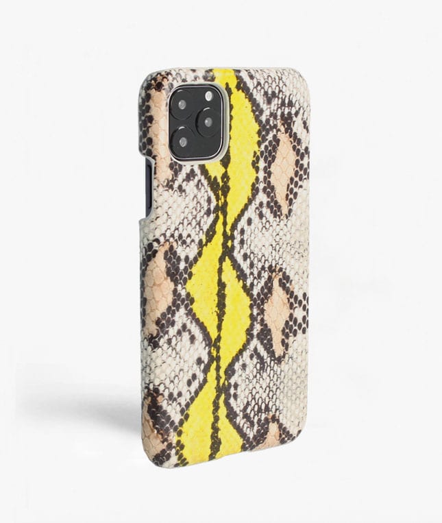 iPhone 11 Pro Max Skal Snake Yellow/Beige