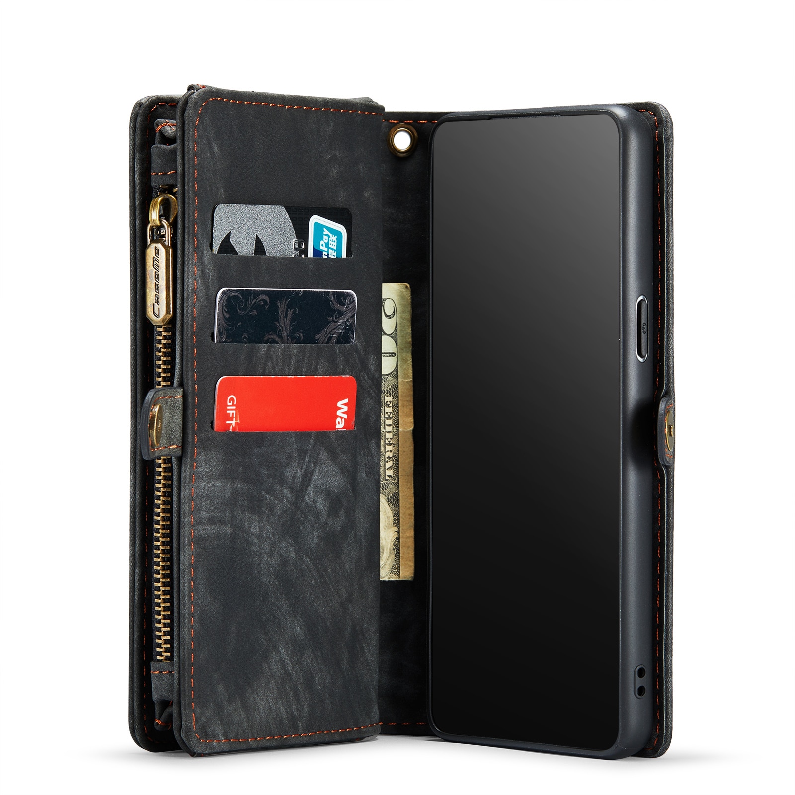 Samsung Galaxy S9 Rymligt plånboksfodral med många kortfack, grå