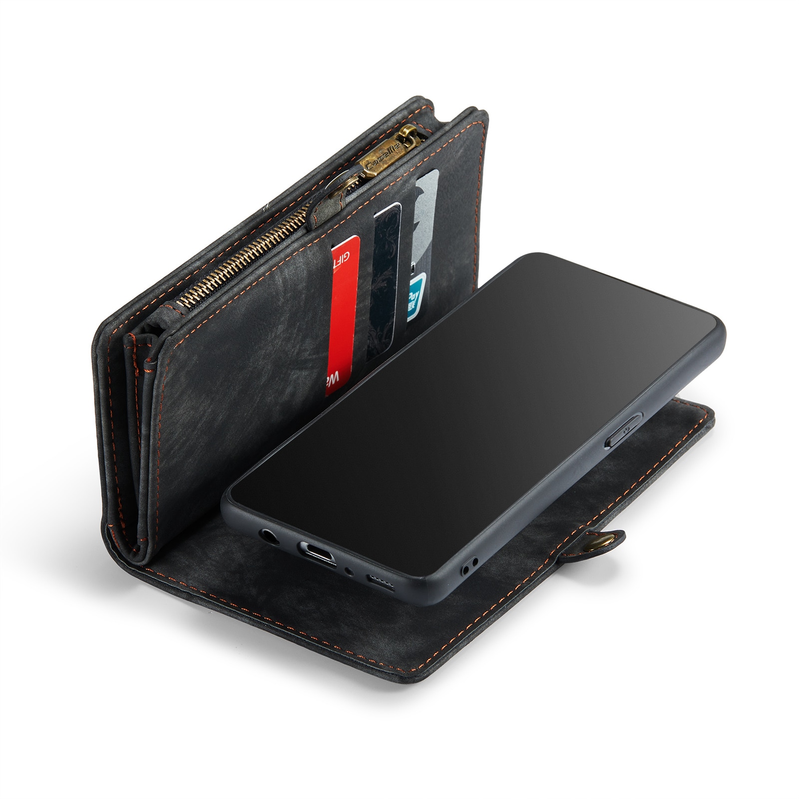 Samsung Galaxy S9 Rymligt plånboksfodral med många kortfack, grå