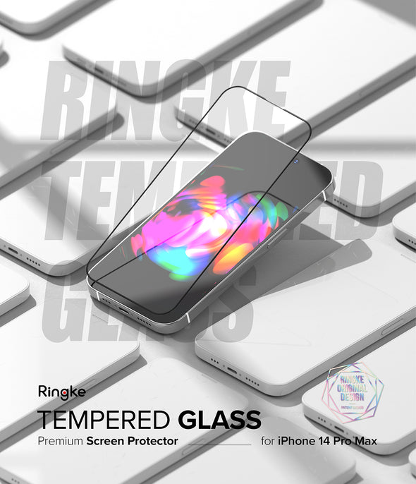 iPhone 14 Pro Max Skärmskydd i glas med monteringsverktyg