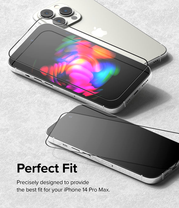 iPhone 14 Pro Max Skärmskydd i glas med monteringsverktyg
