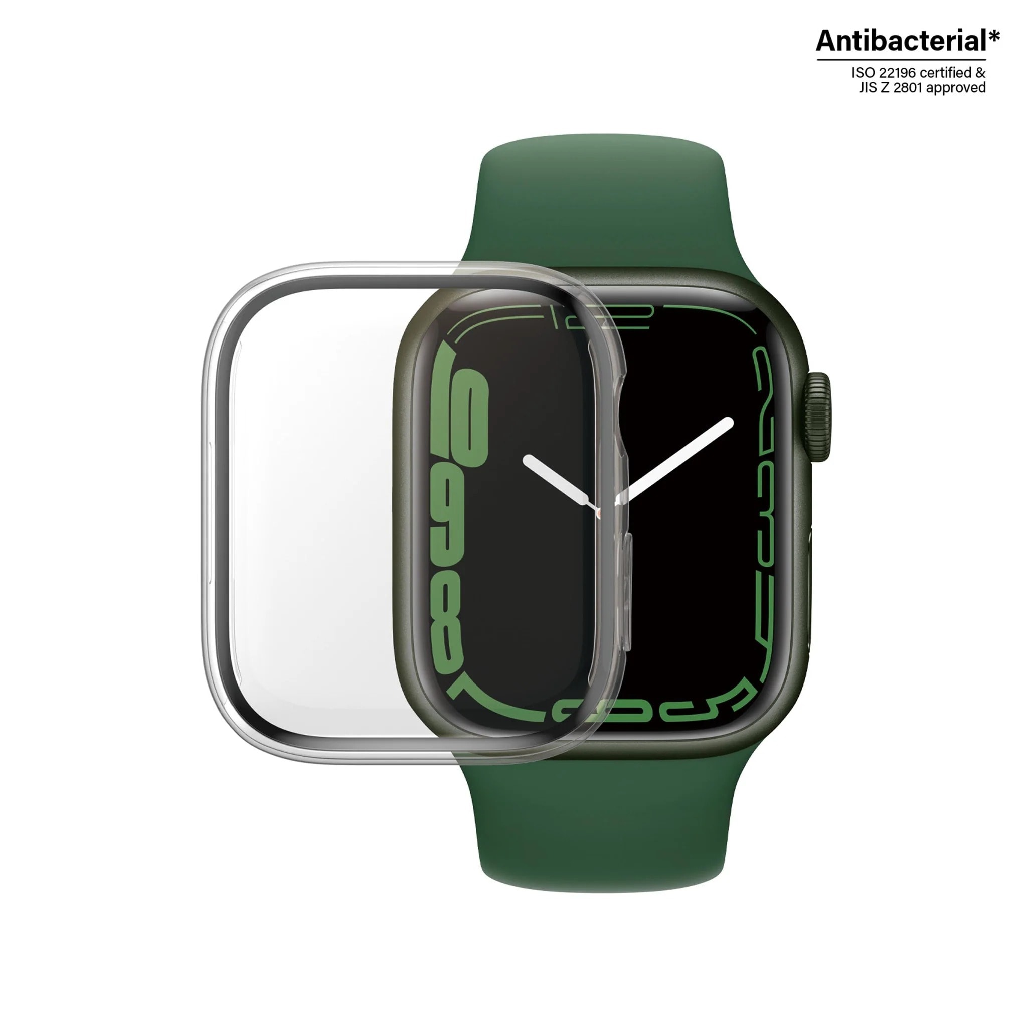 Apple Watch 41mm Series 9 Heltäckande skal med skärmskydd, transparent