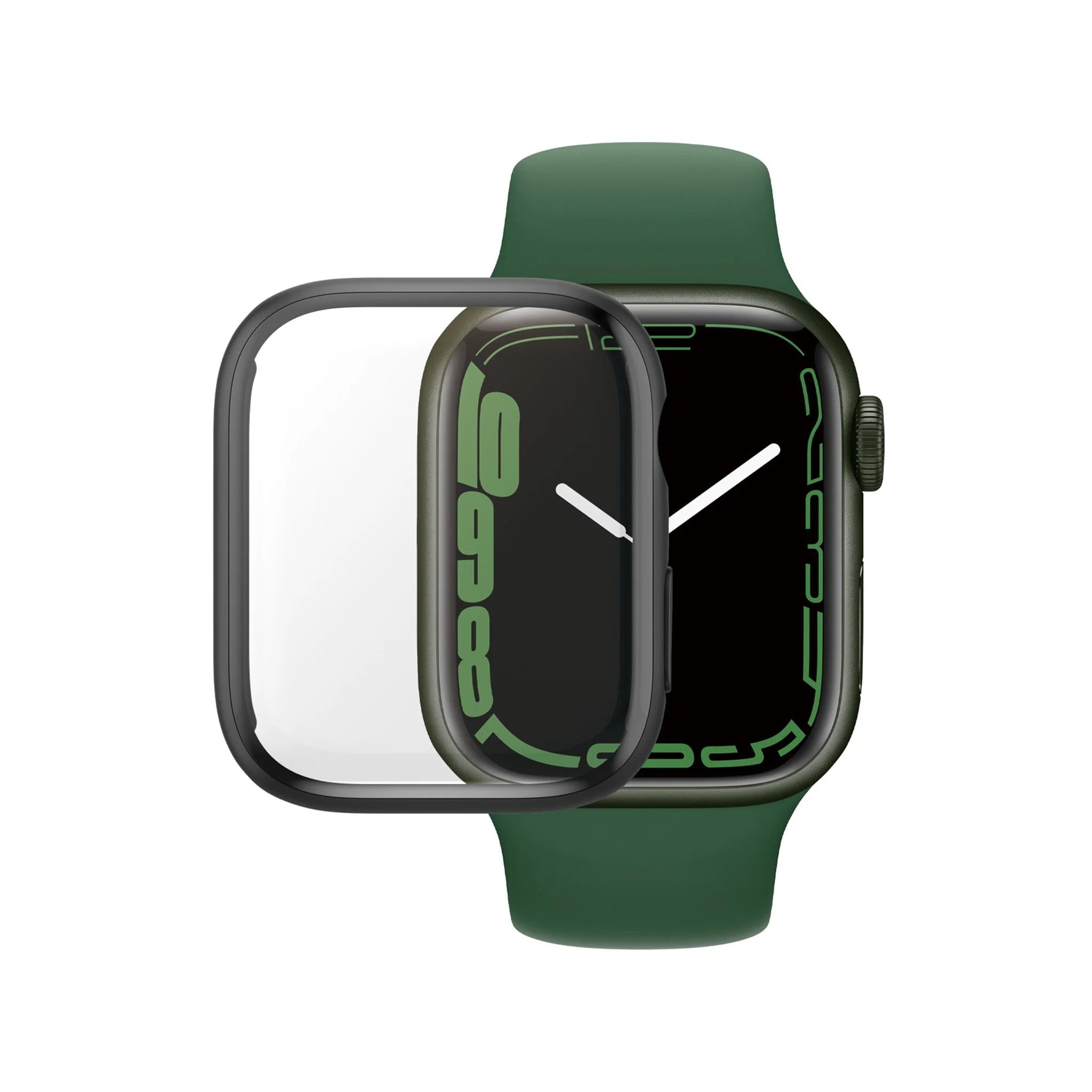 Apple Watch 41mm Series 7 Heltäckande skal med skärmskydd, transparent