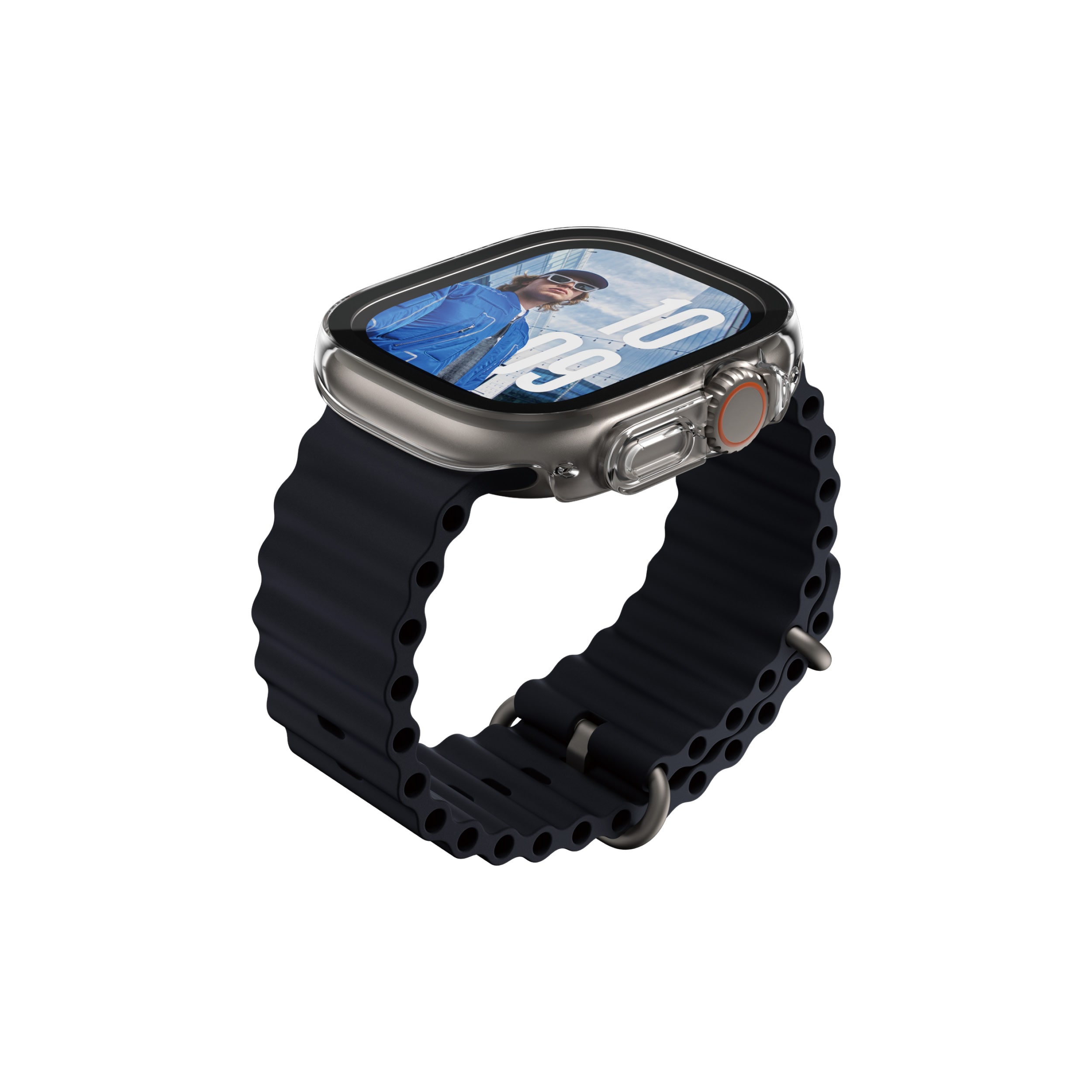 Apple Watch Ultra 49mm 2nd Gen Slim Heltäckande skal med skärmskydd, transparent