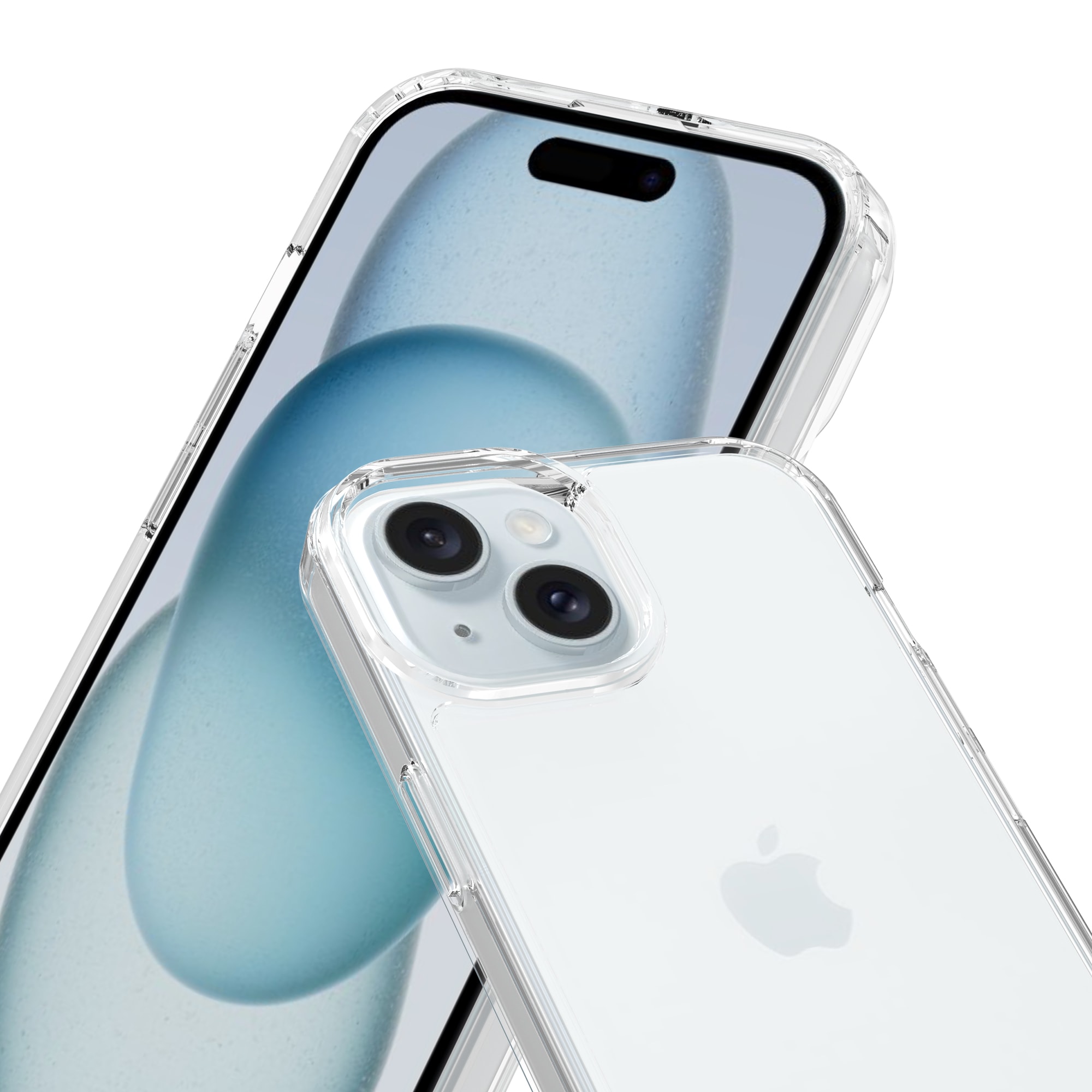 iPhone 15 Plus Crystal Hybrid-skal, Genomskinlig