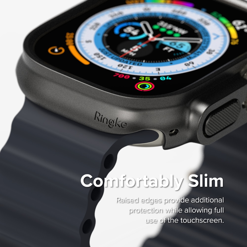 Apple Watch Ultra 49mm Tunt skal (2-pack), titansvart & genomskinlig