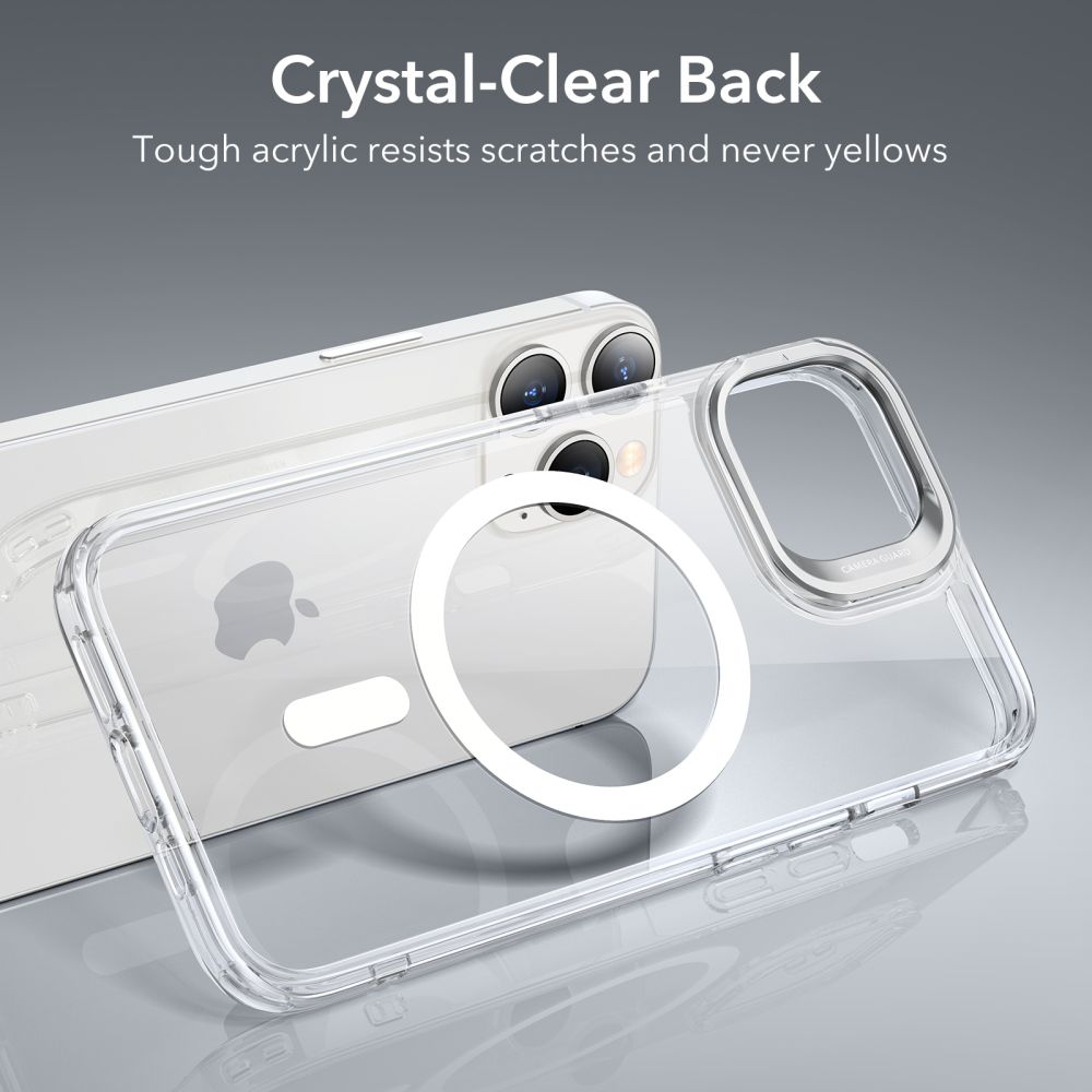 iPhone 14 Pro Classic Hybridskal MagSafe med kickstand, Clear