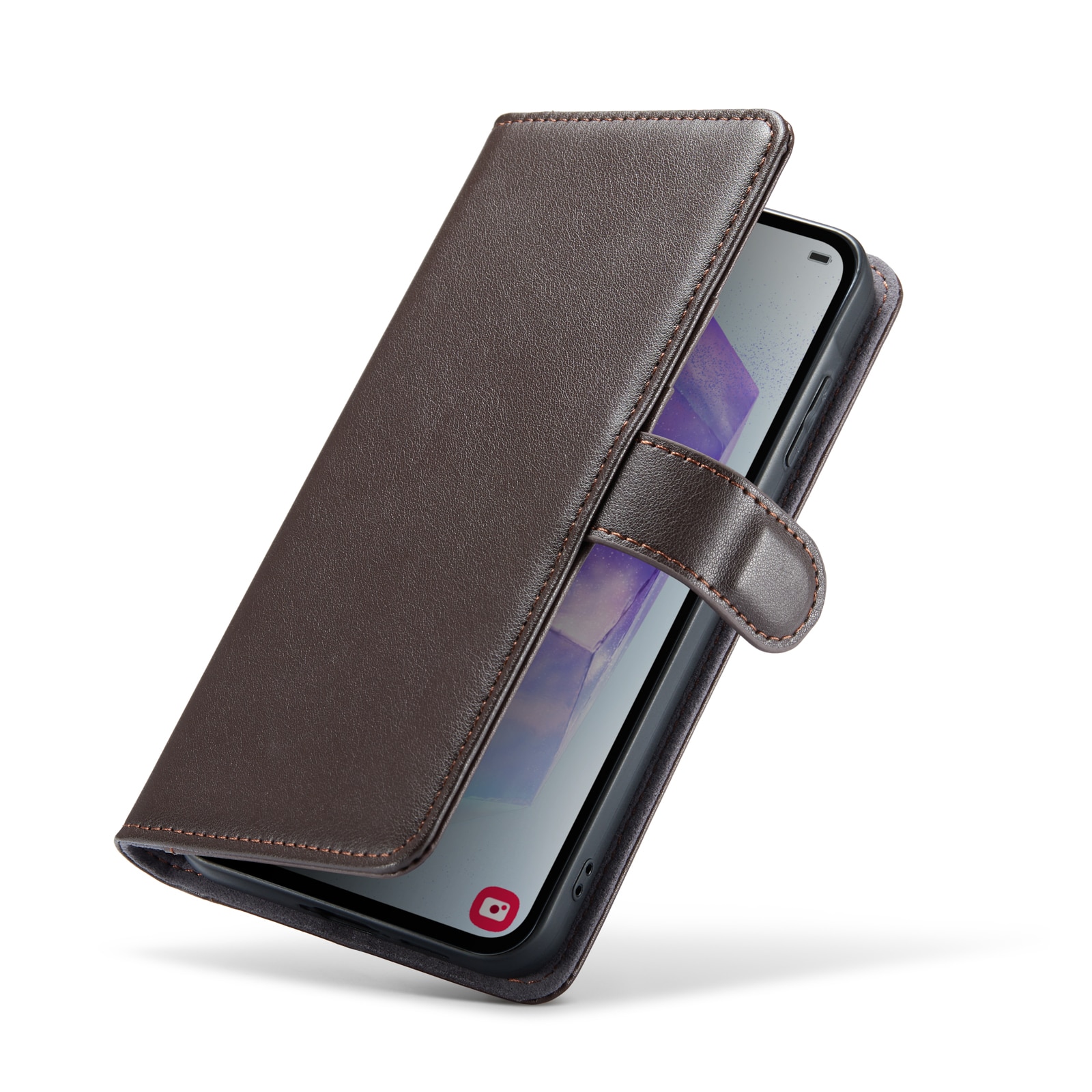 Samsung Galaxy A35 Plånboksfodral i Äkta Läder, brun