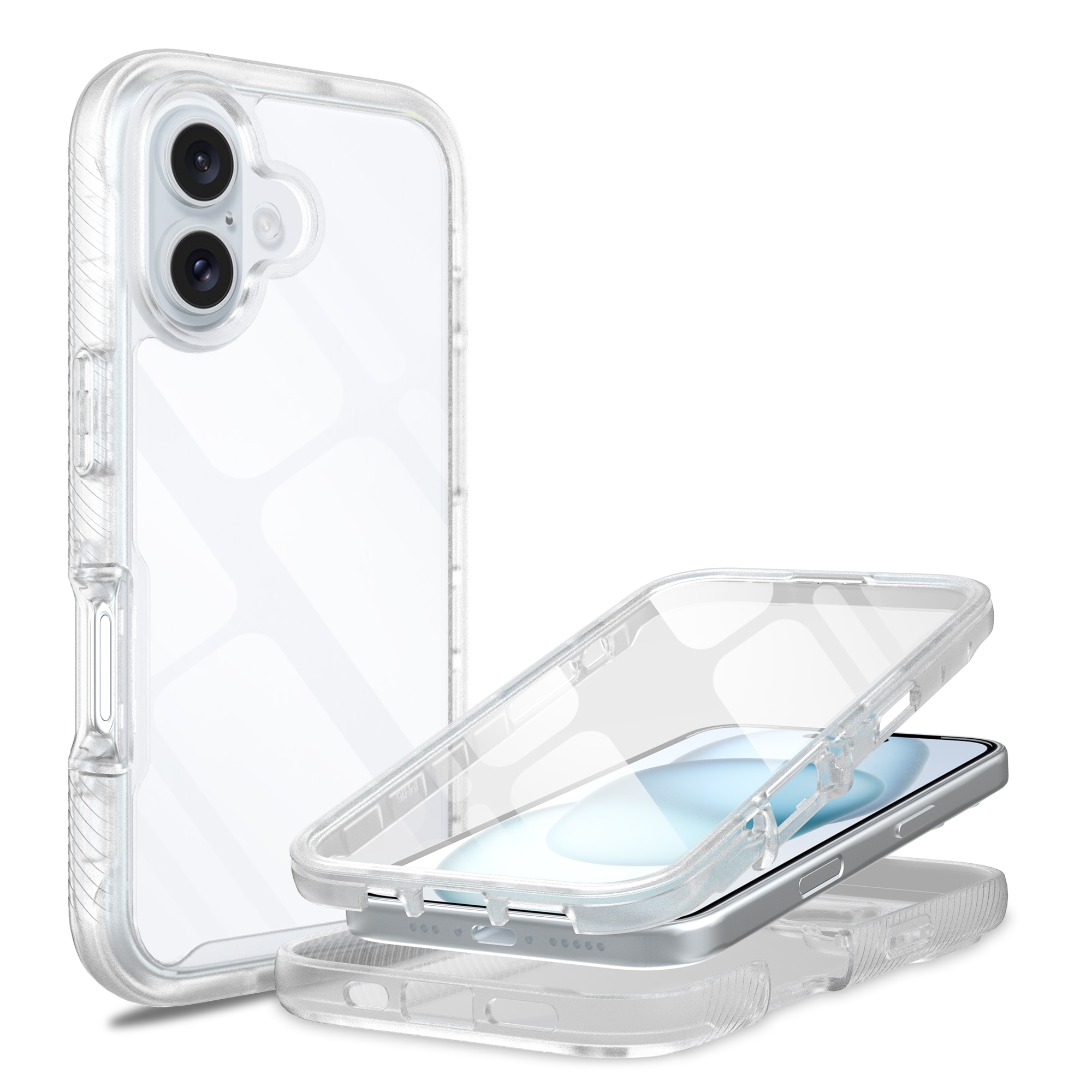 iPhone 16 Plus Mobilskal Full Protection, transparent