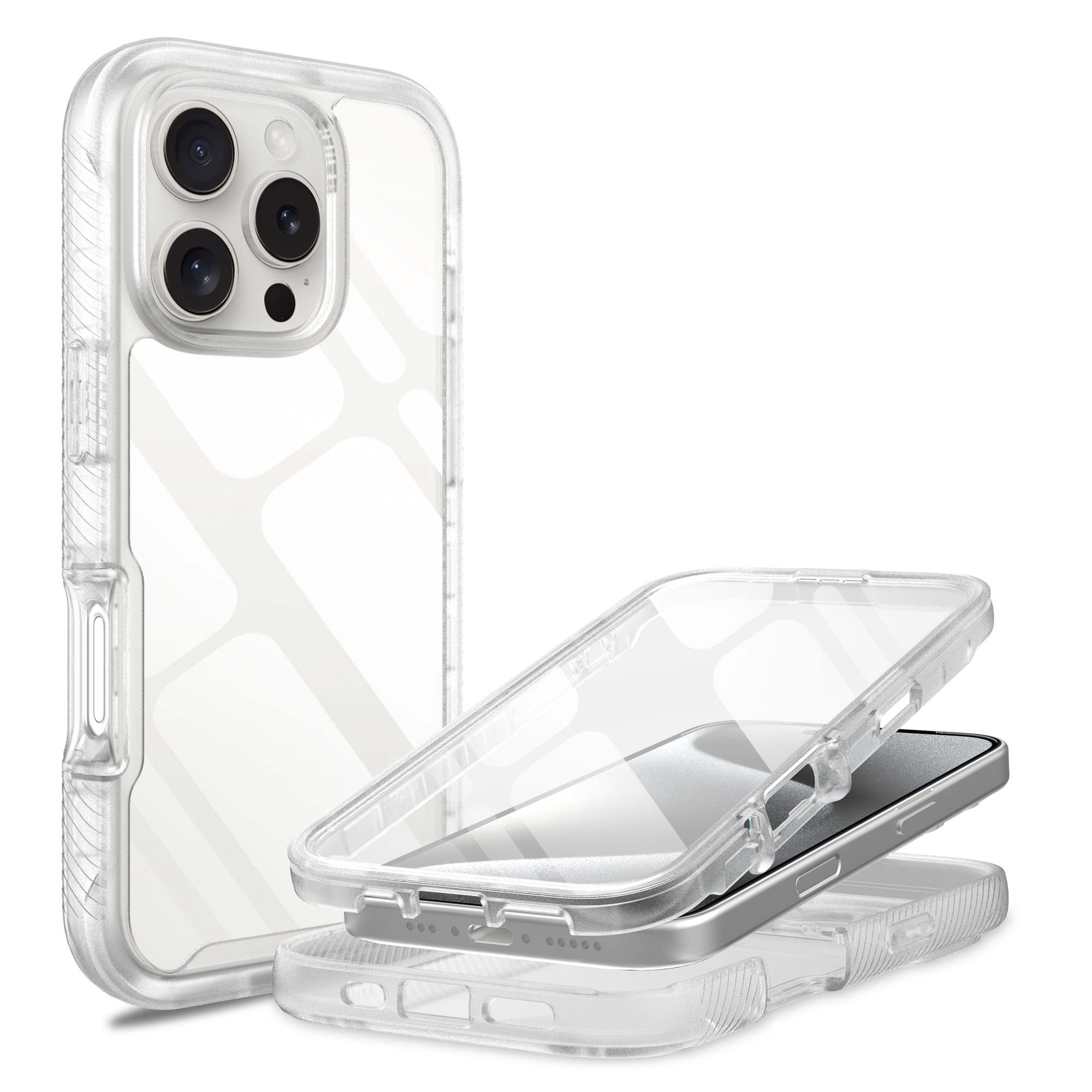 iPhone 16 Pro Mobilskal Full Protection, transparent