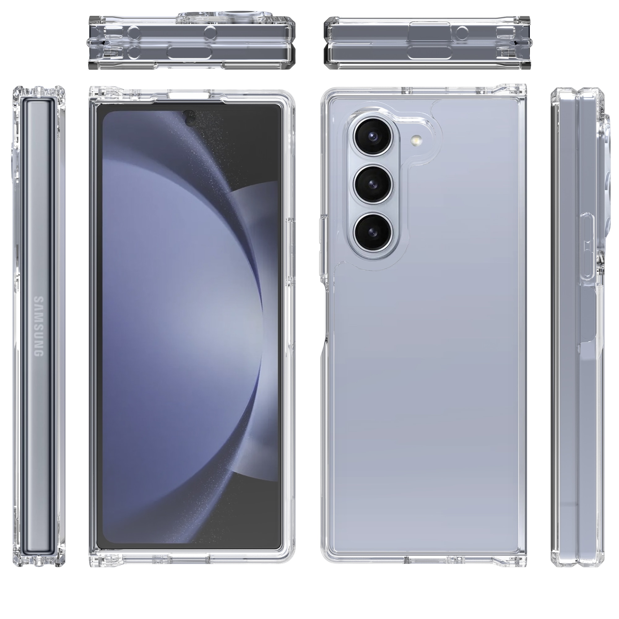 Samsung Galaxy Z Fold 6 Crystal Hybrid-skal, transparent