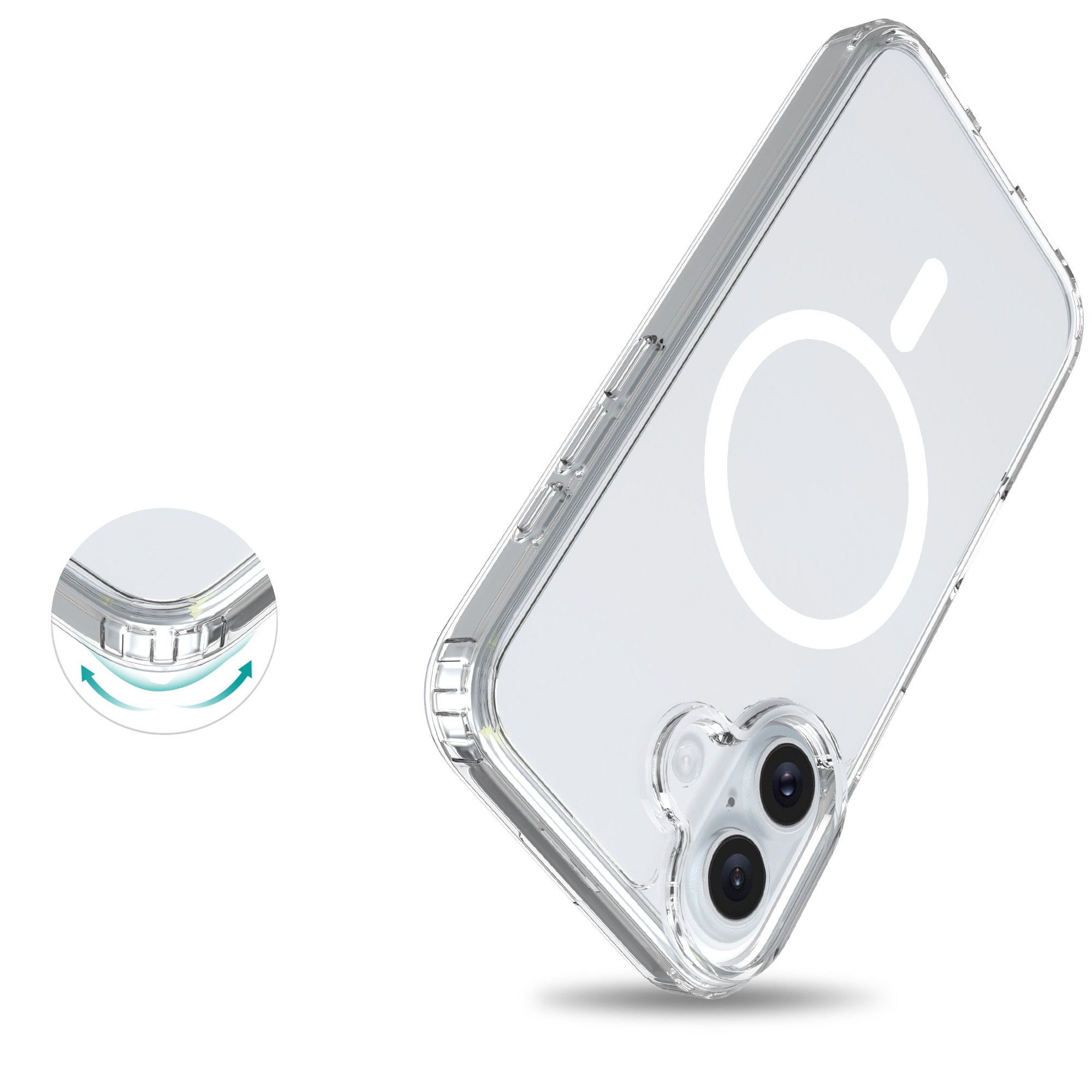 iPhone 16 MagSafe Hybrid-skal, transparent