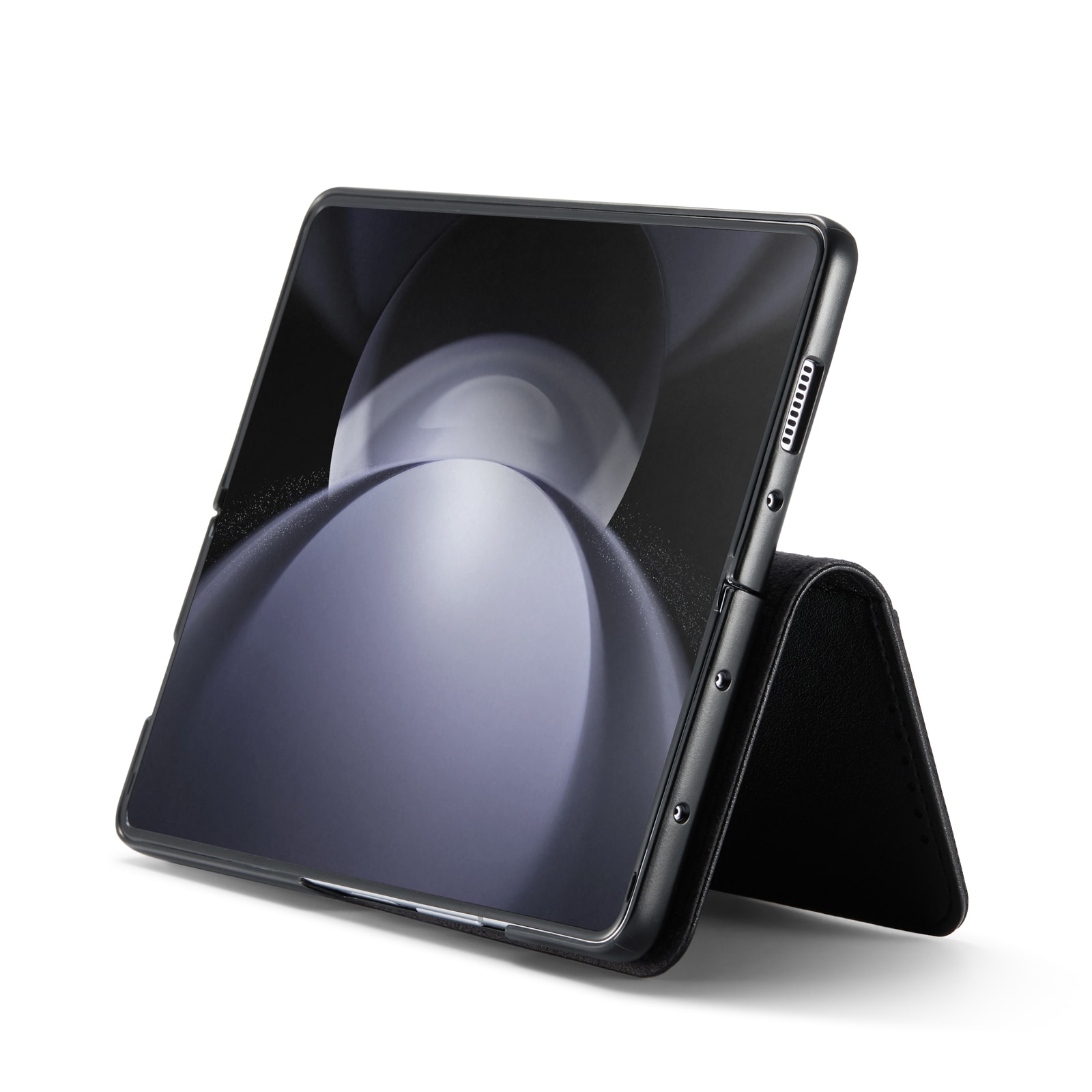 Samsung Galaxy Z Fold 6 Plånboksfodral i Äkta Läder, svart