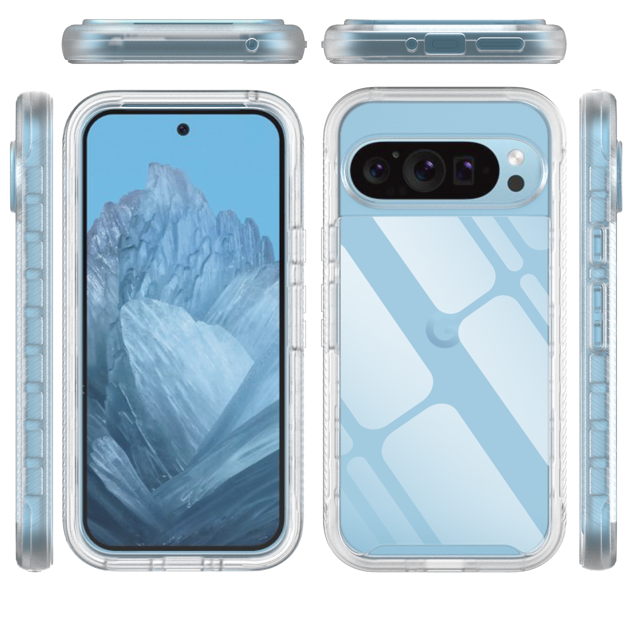 Google Pixel 9 Mobilskal Full Protection, transparent