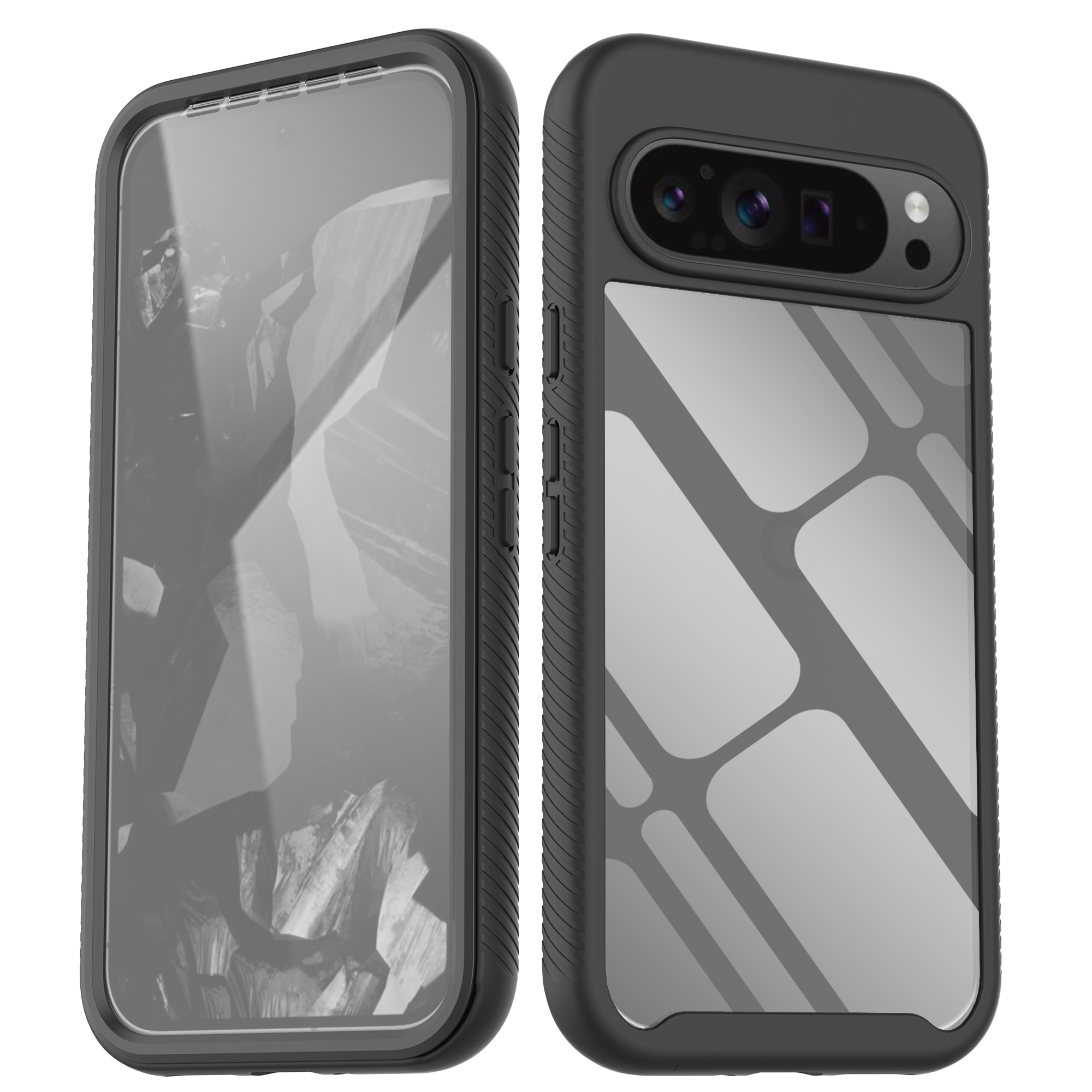 Google Pixel 9 Pro XL Mobilskal Full Protection, svart