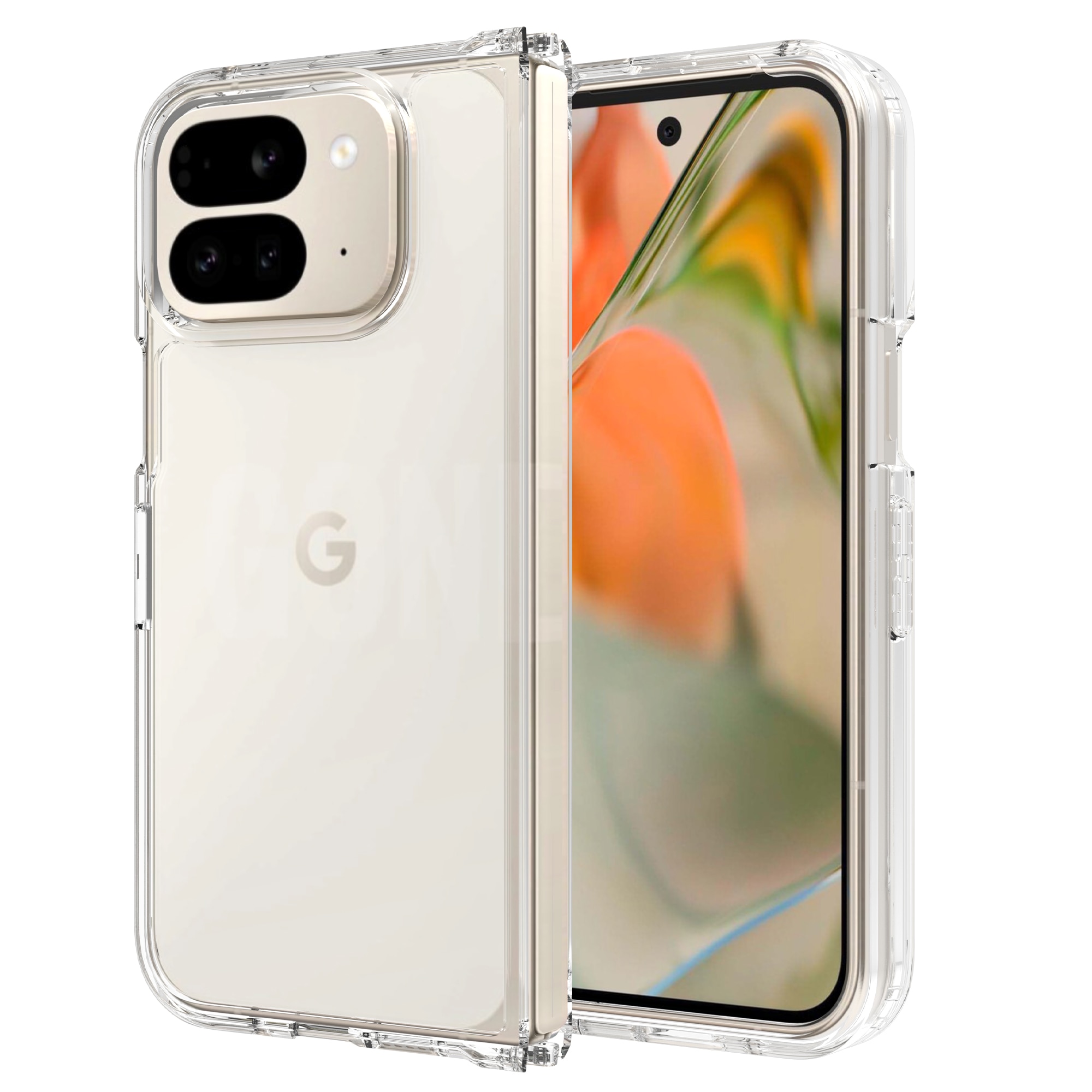 Google Pixel 9 Pro Fold Crystal Hybrid-skal, transparent