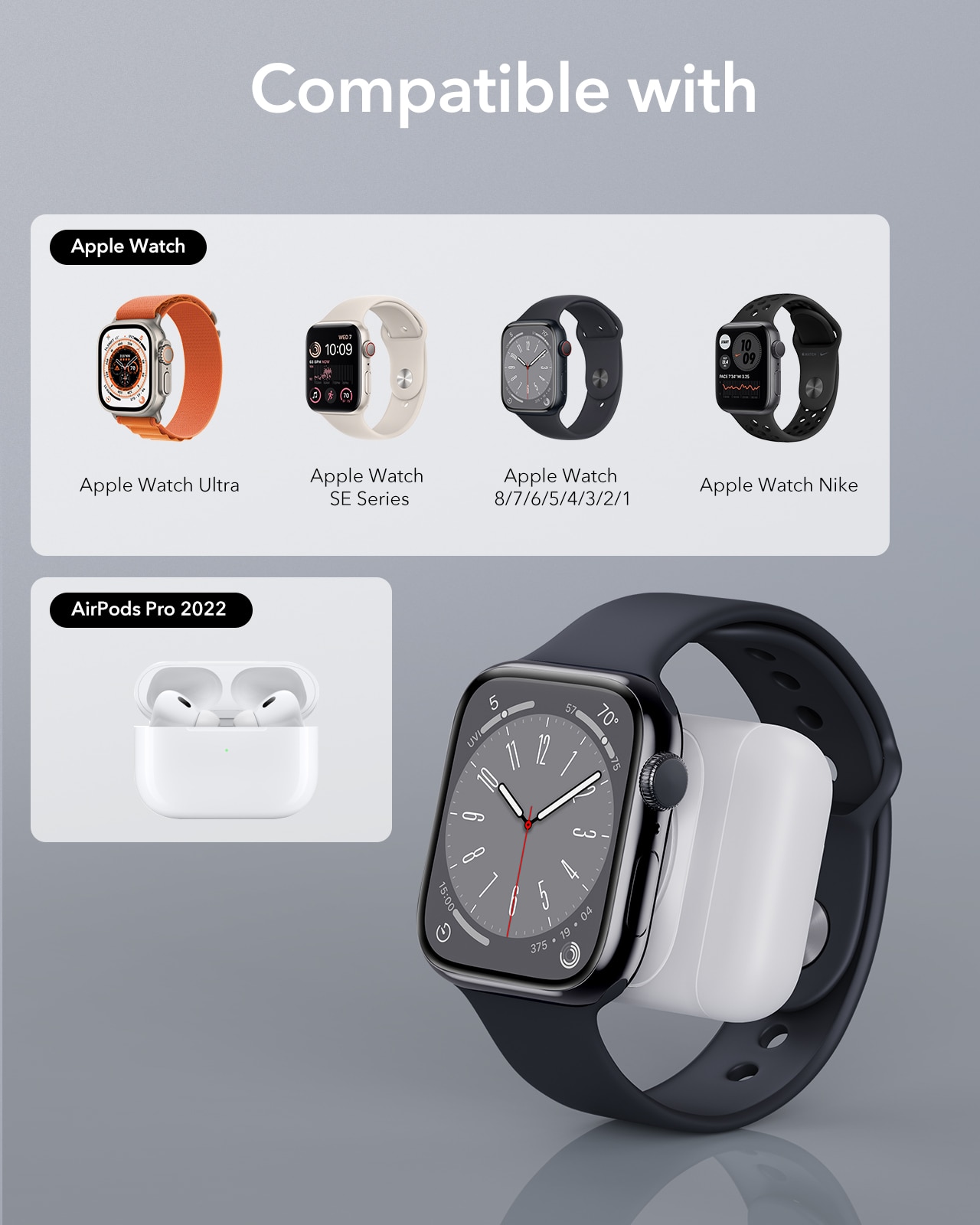 Apple Watch Portabel laddare, vit