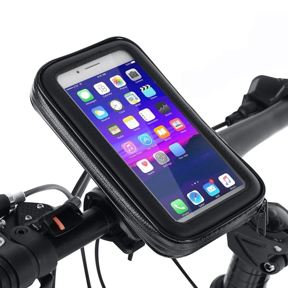 Vattentät mobilhållare till cykel/motorcykel XL, svart