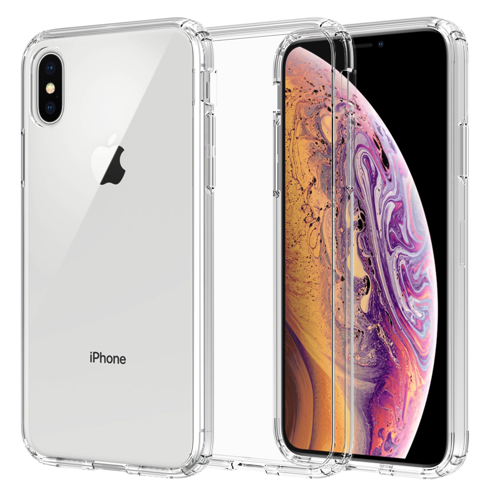 iPhone X/XS Crystal Hybrid-skal, transparent