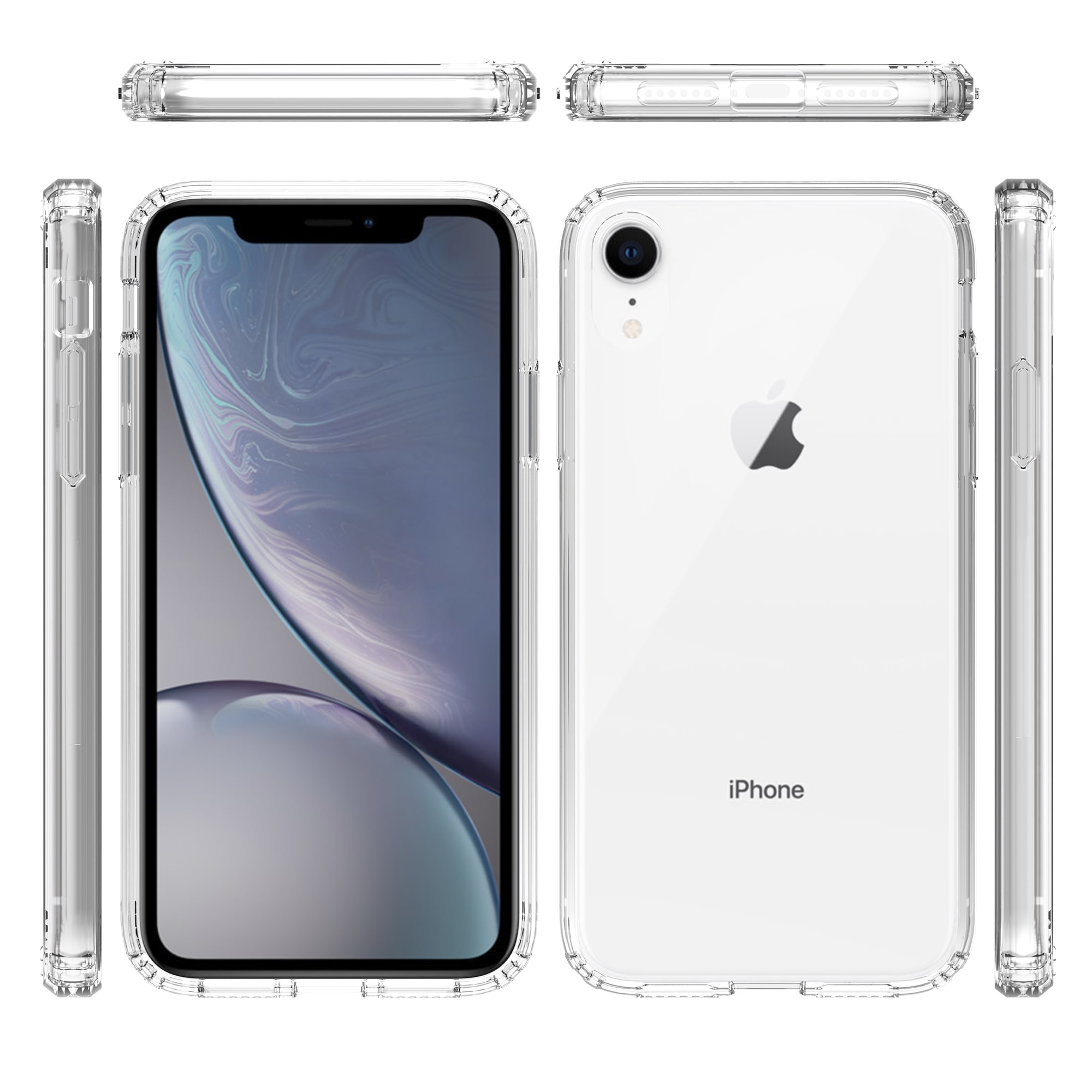 iPhone Xr Crystal Hybrid-skal, transparent