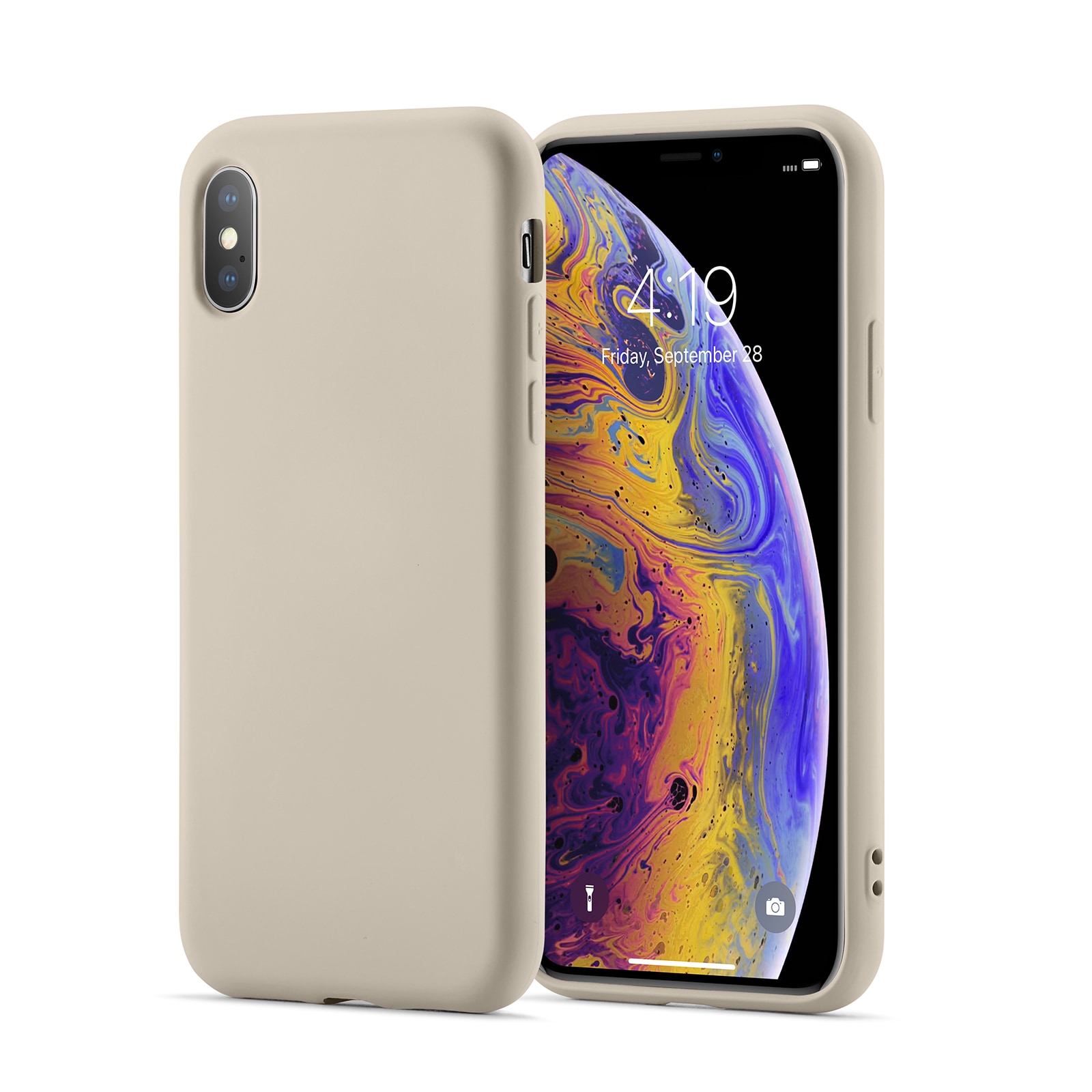 iPhone X/XS Mobilskal i TPU, beige