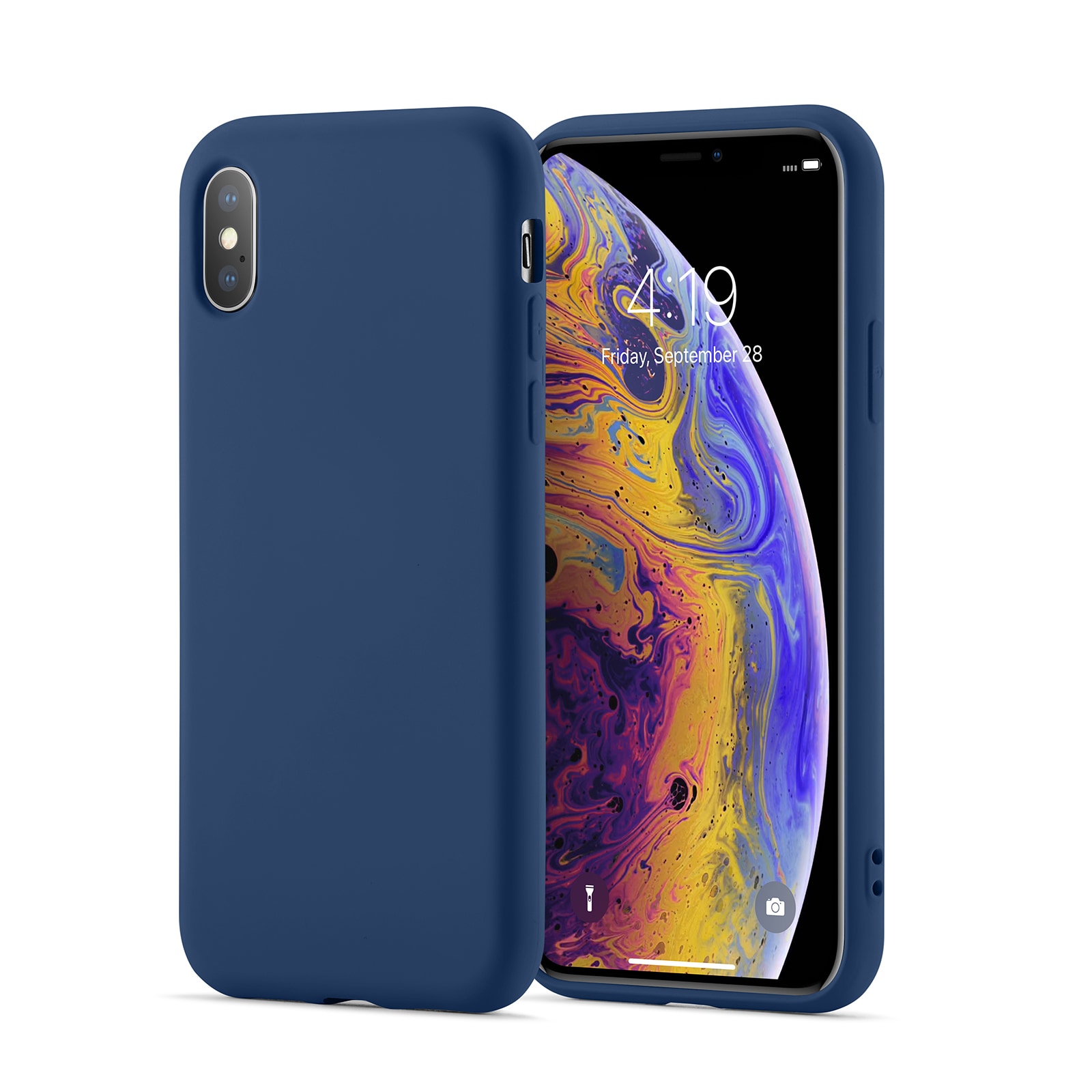 iPhone X/XS Mobilskal i TPU, mörkblå