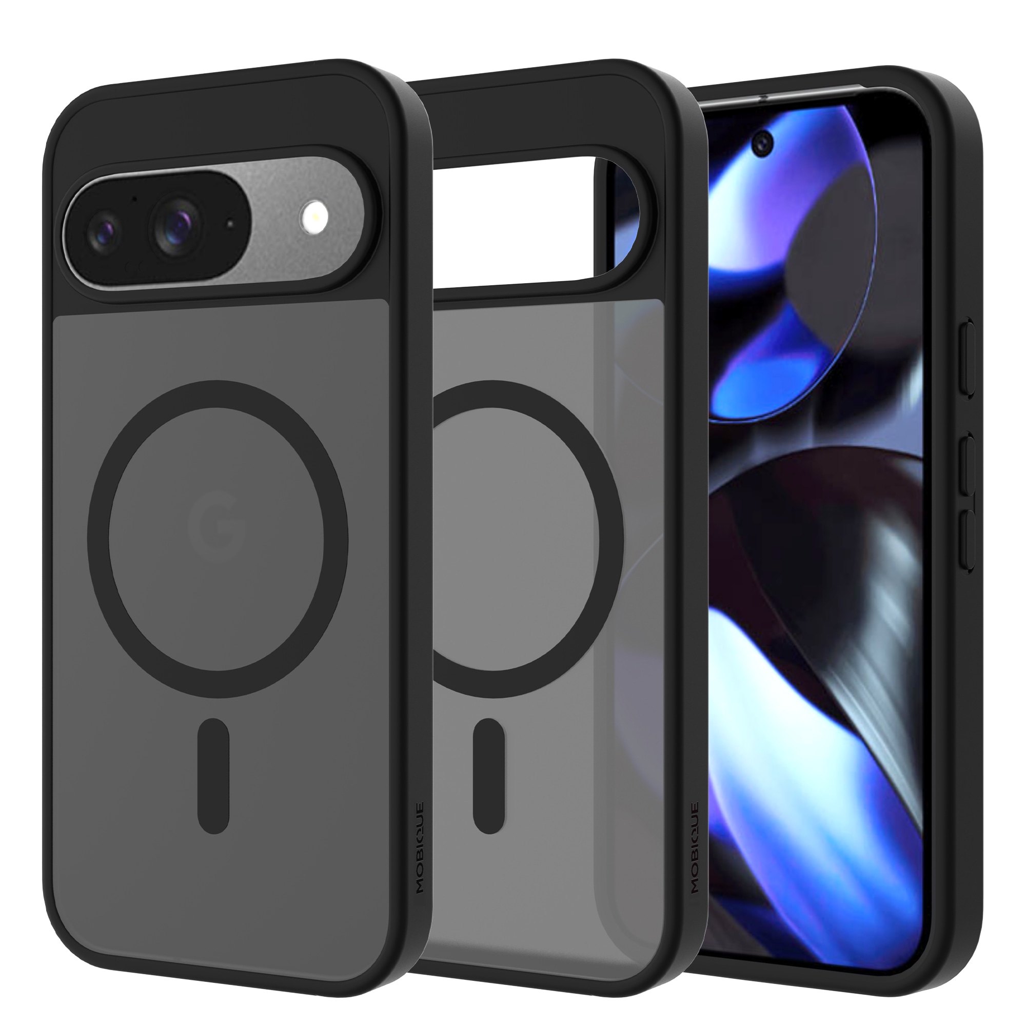 Google Pixel 9 Hybrid-skal Magnetisk, Frosted Black