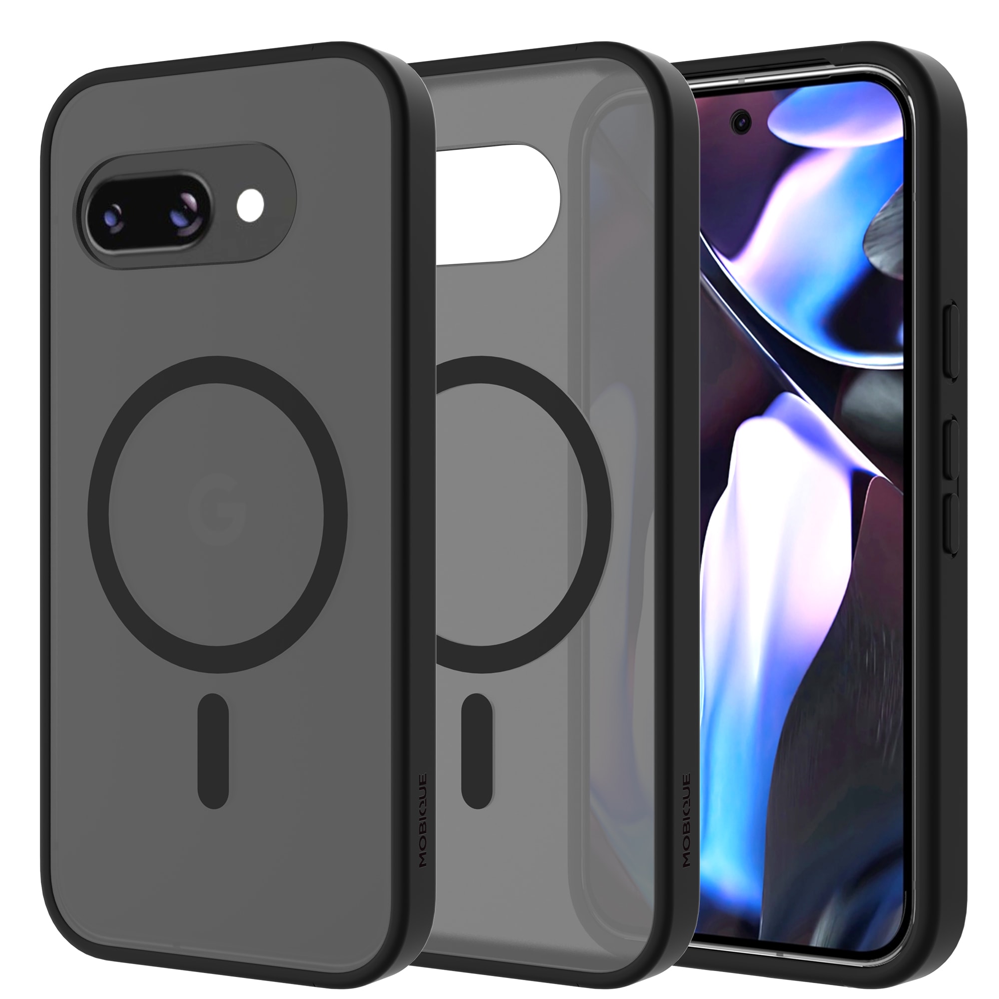 Google Pixel 9a Hybrid-skal Magnetisk, Frosted Black