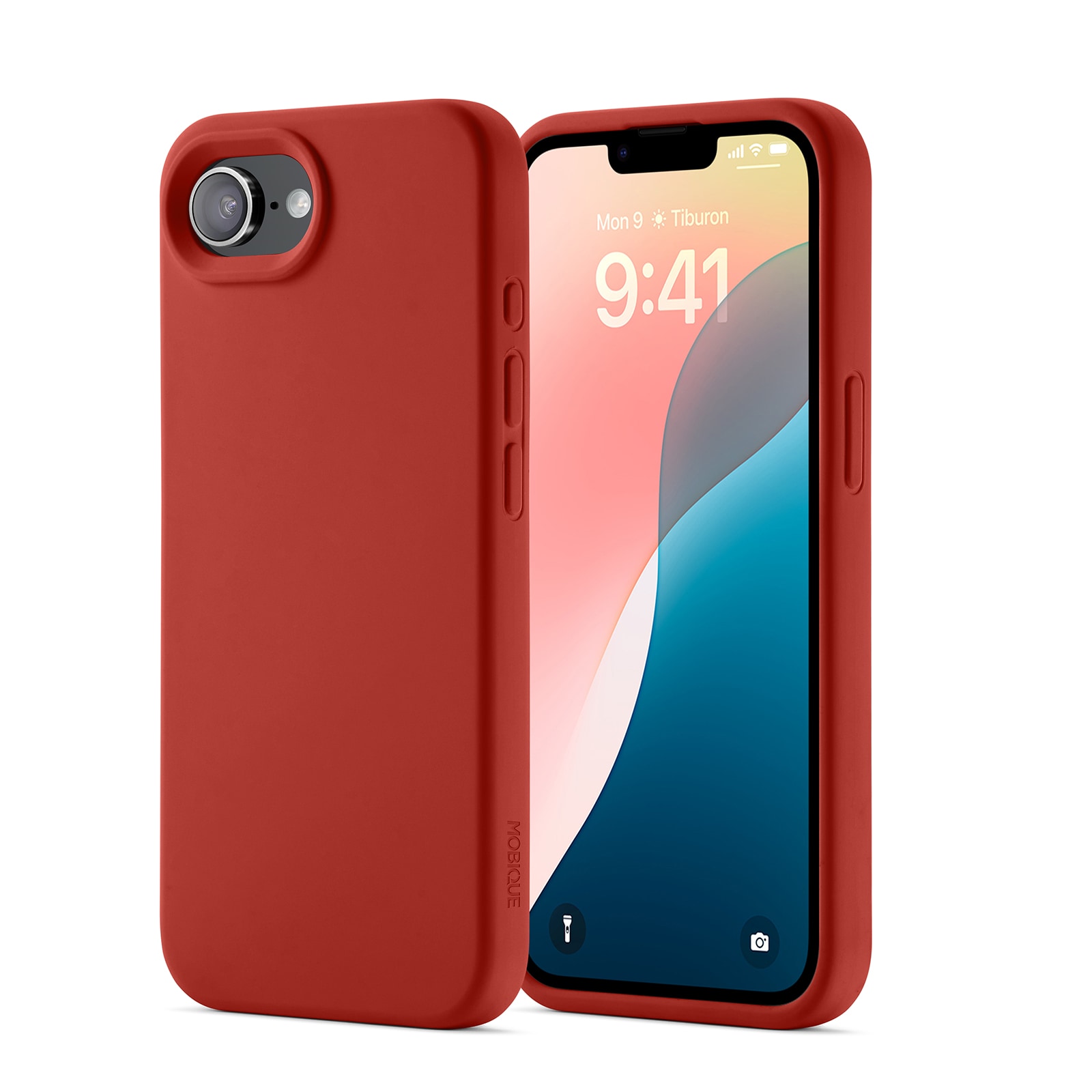 iPhone 16e Magnetiskt silikonskal, Lava Red