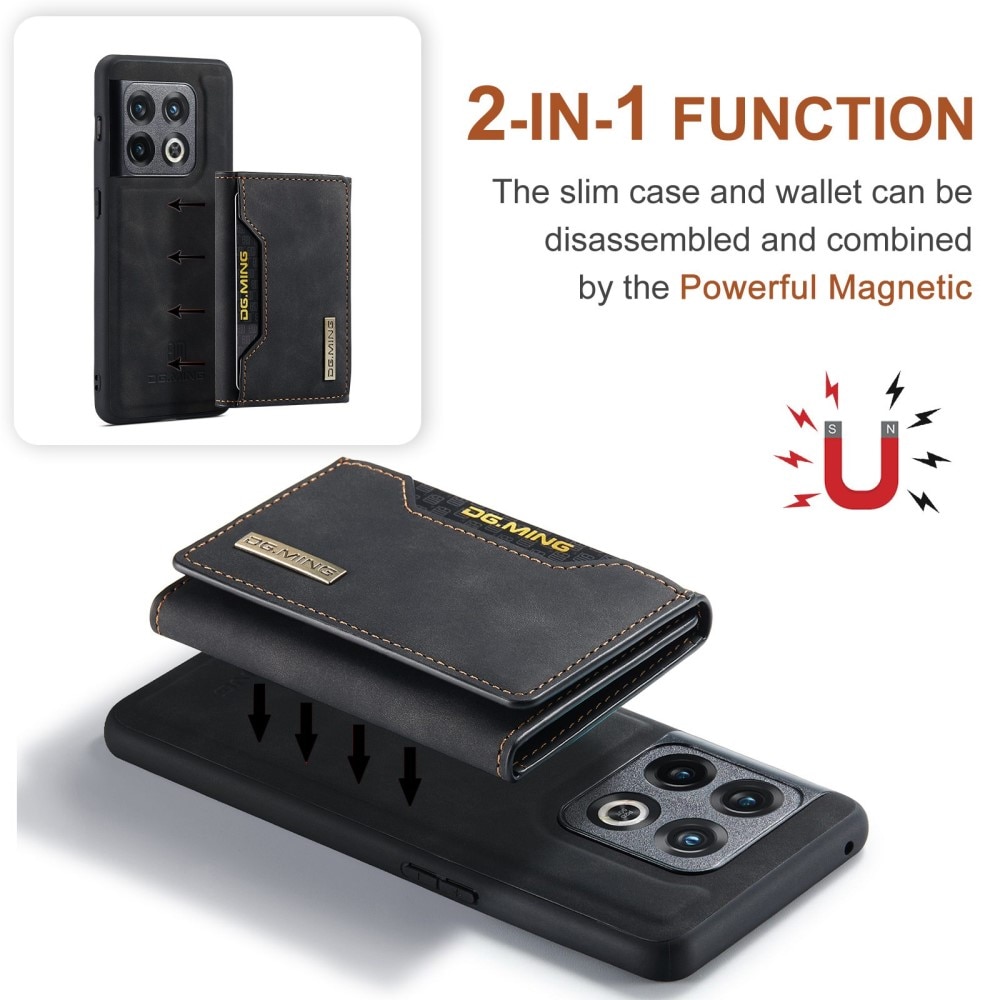 OnePlus 10 Pro Skal med avtagbar plånbok, svart