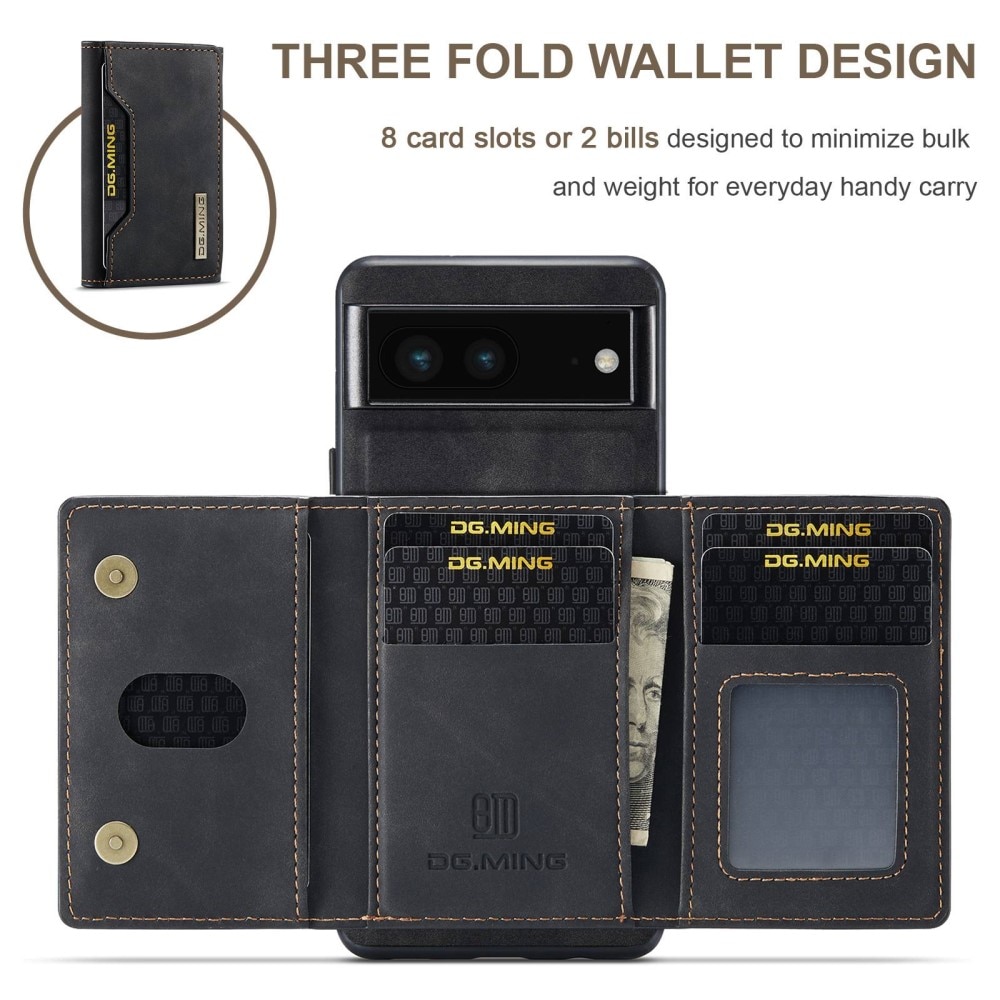Google Pixel 6a Skal med avtagbar plånbok, svart