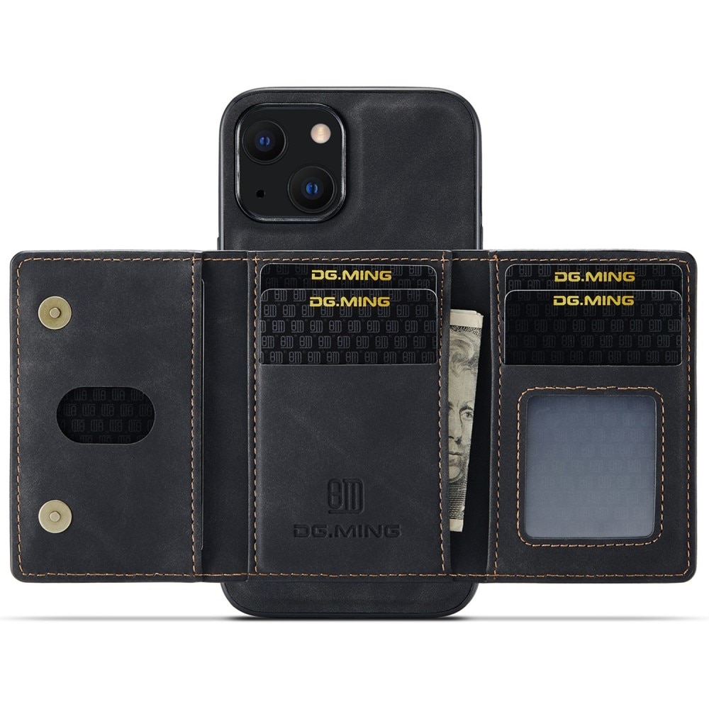 iPhone 15 Skal med avtagbar plånbok, svart
