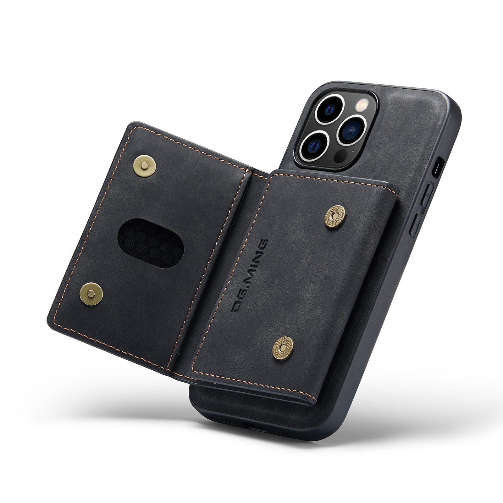 iPhone 14 Pro Skal med avtagbar plånbok, svart