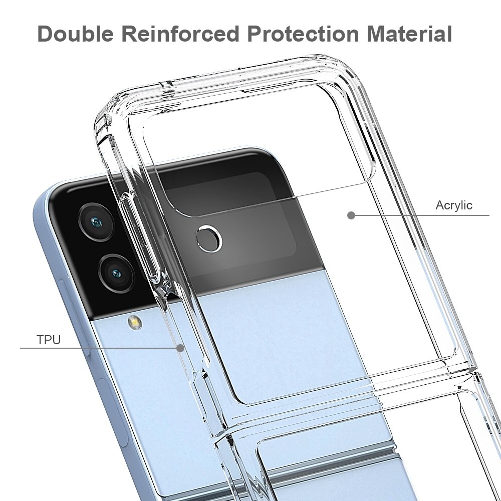 Samsung Galaxy Z Flip 4 Crystal Hybrid-skal, transparent