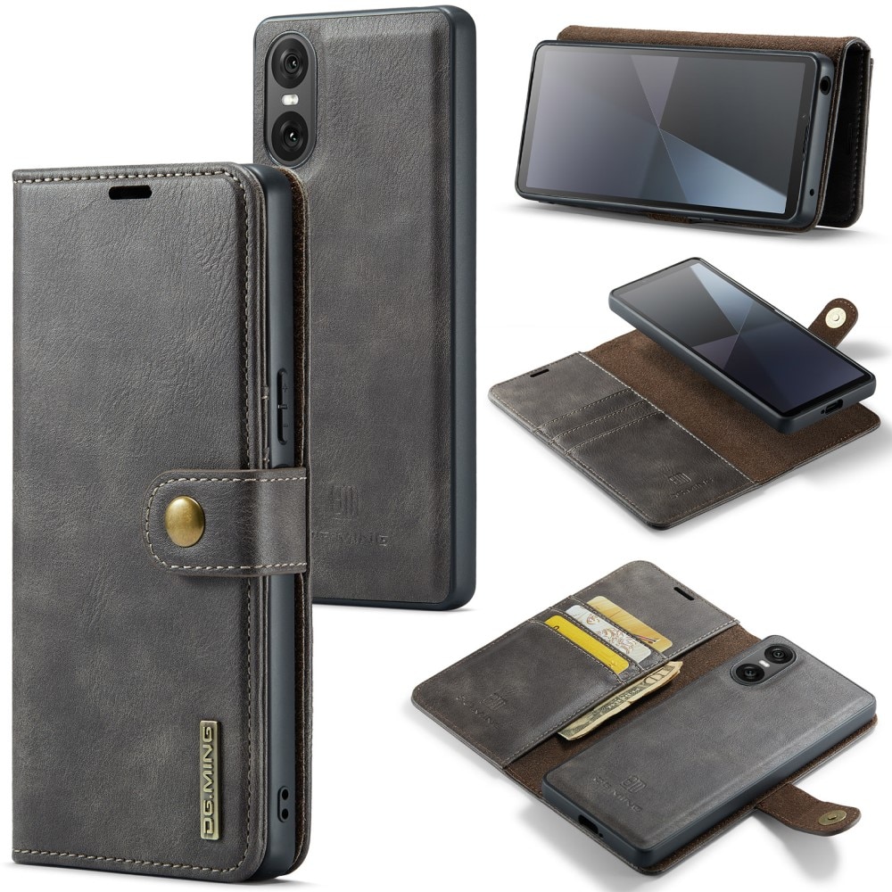 Sony Xperia 5 VI Plånboksfodral med avtagbart skal, brun