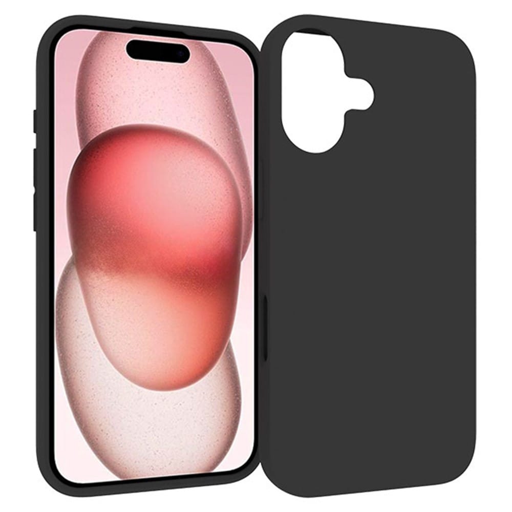 iPhone 16 Tunt TPU-skal, Svart