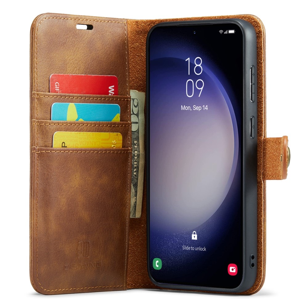 Samsung Galaxy A16 Plånboksfodral med avtagbart skal, cognac