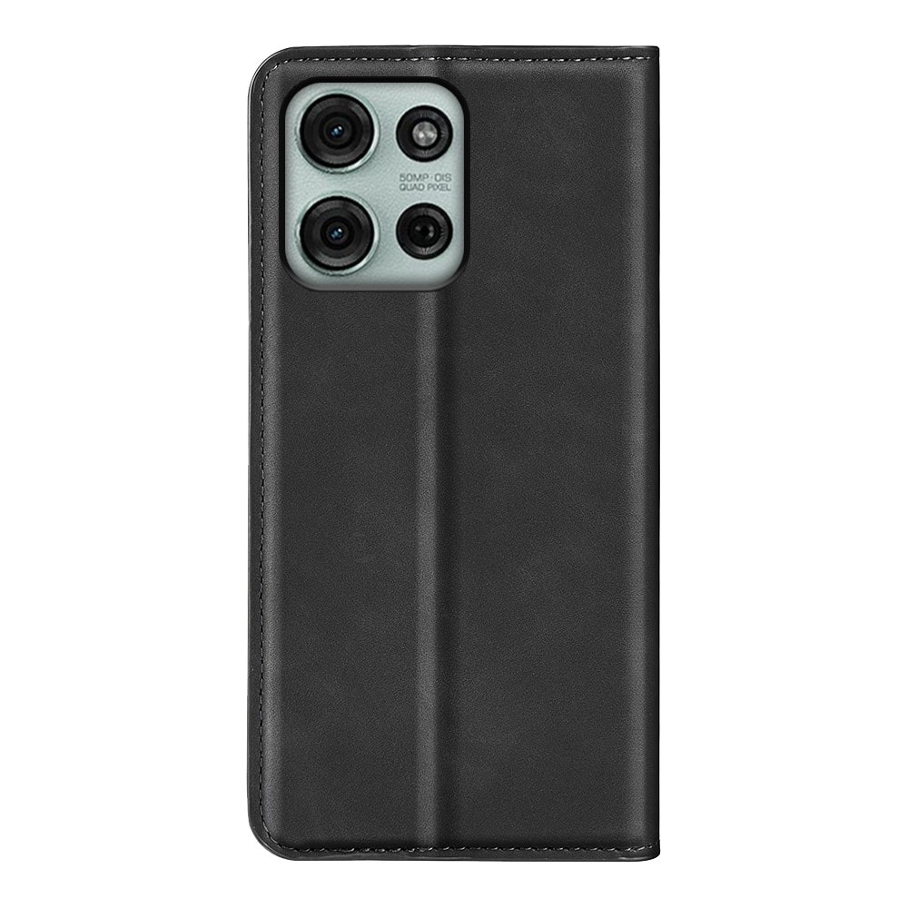 Motorola Moto G75 Slimmat fodral med kortfack, svart