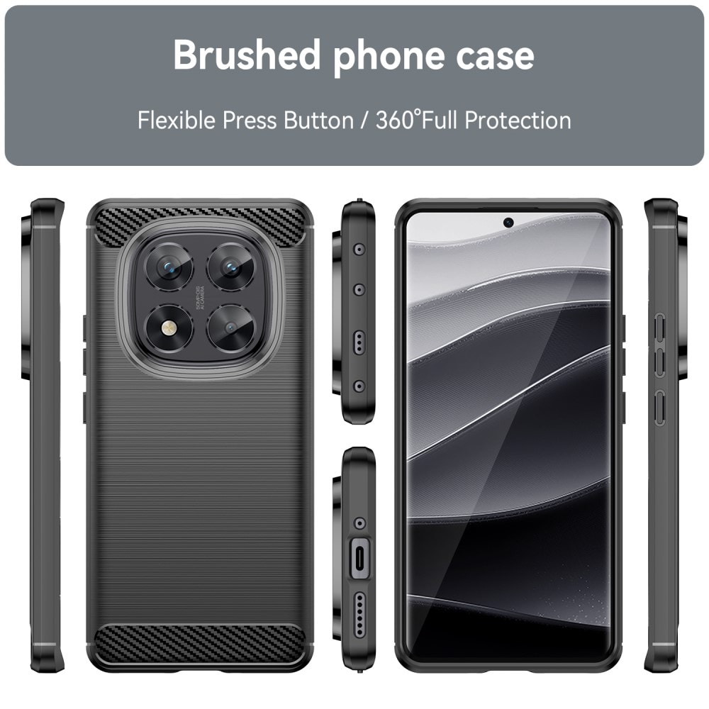 Xiaomi Redmi Note 14 Pro TPU-skal Brushed, Black