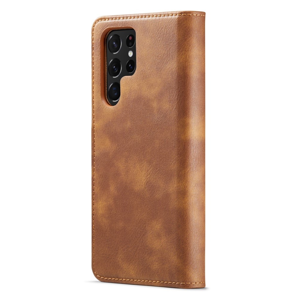 Samsung Galaxy S25 Ultra Plånboksfodral med avtagbart skal, Cognac