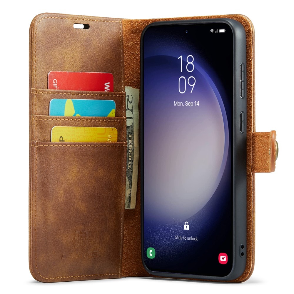 Samsung Galaxy A36 Plånboksfodral med avtagbart skal, Cognac