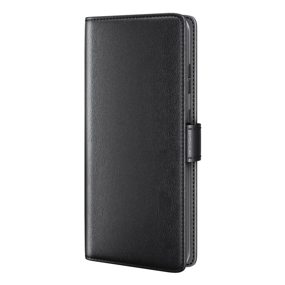 Samsung Galaxy S23 Ultra Plånboksfodral i Äkta Läder, svart