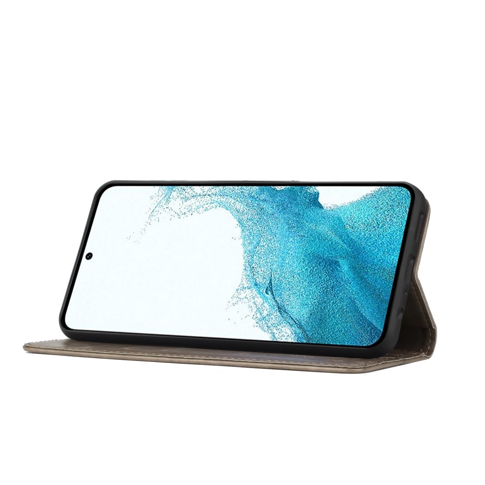 Samsung Galaxy S23 Mobilfodral med fjärilar, grå