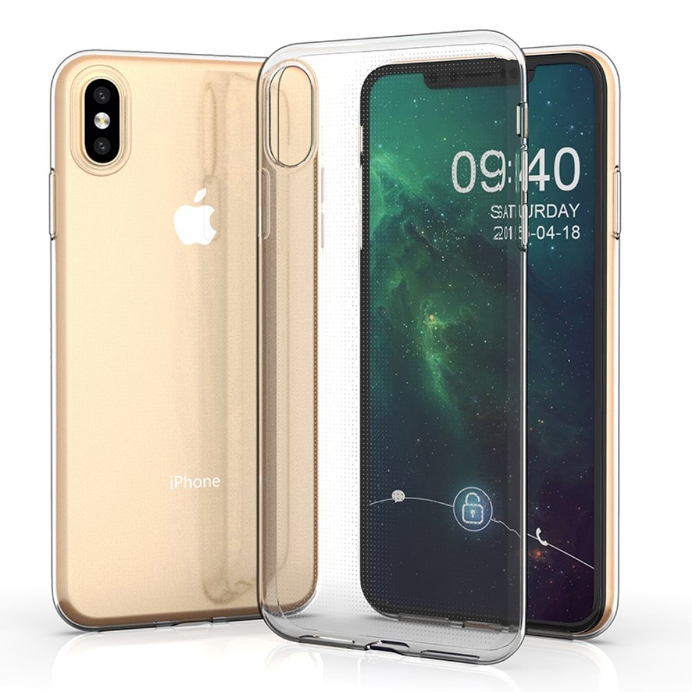 iPhone X/XS Tunt TPU-skal, transparent