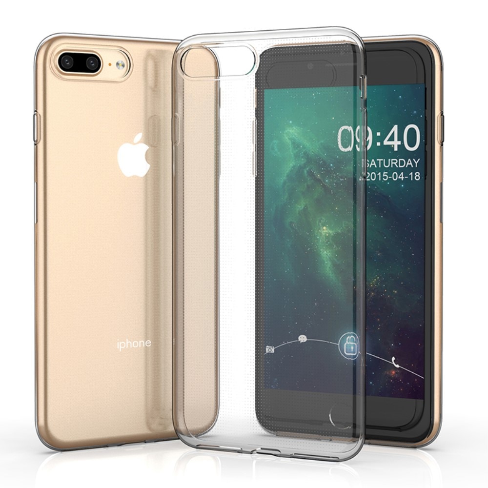 iPhone 7 Plus/iPhone 8 Plus Tunt TPU-skal, Genomskinlig