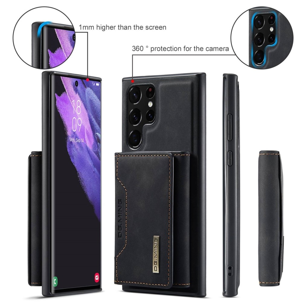 Samsung Galaxy S23 Ultra Skal med avtagbar plånbok, svart