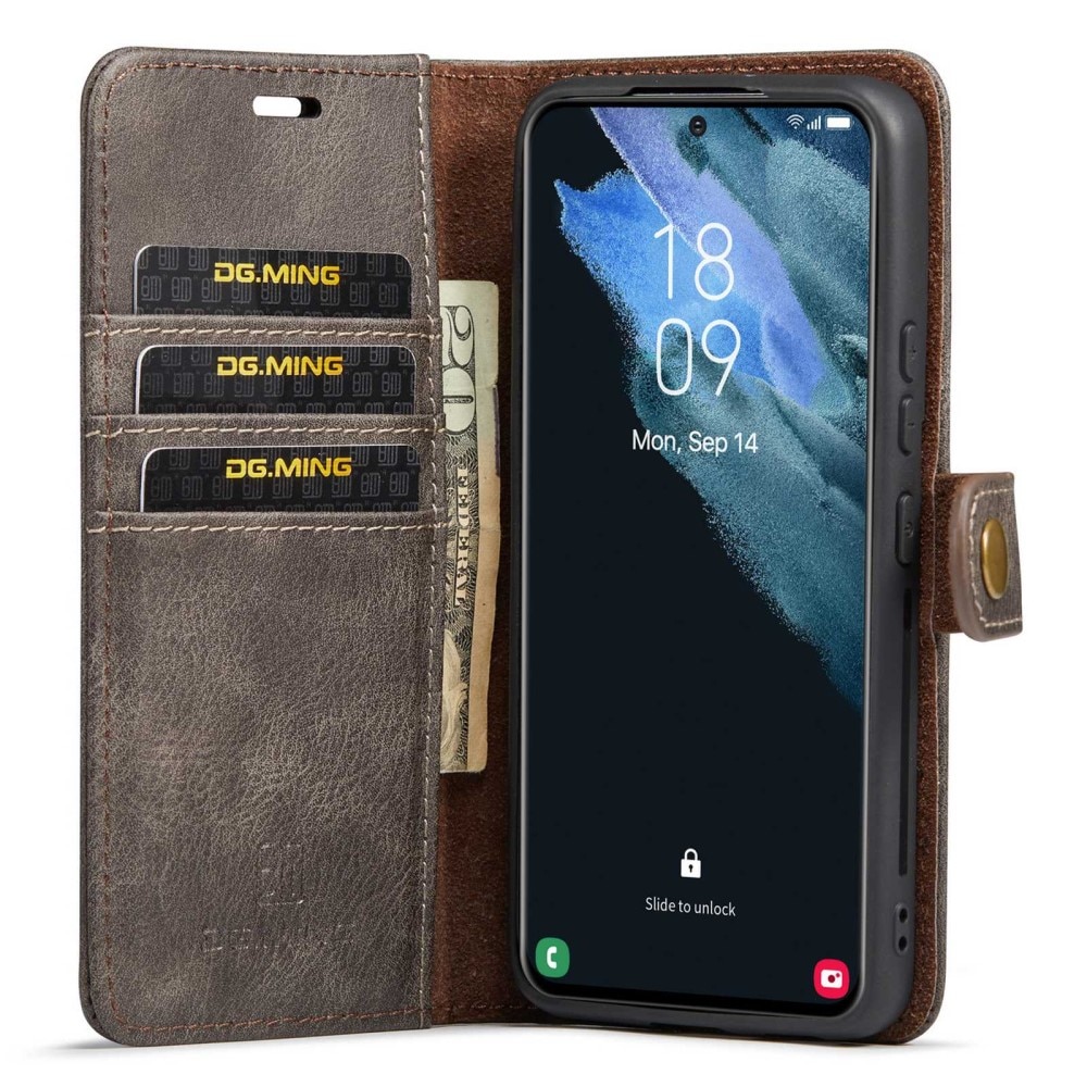 Samsung Galaxy S23 Plånboksfodral med avtagbart skal, brun