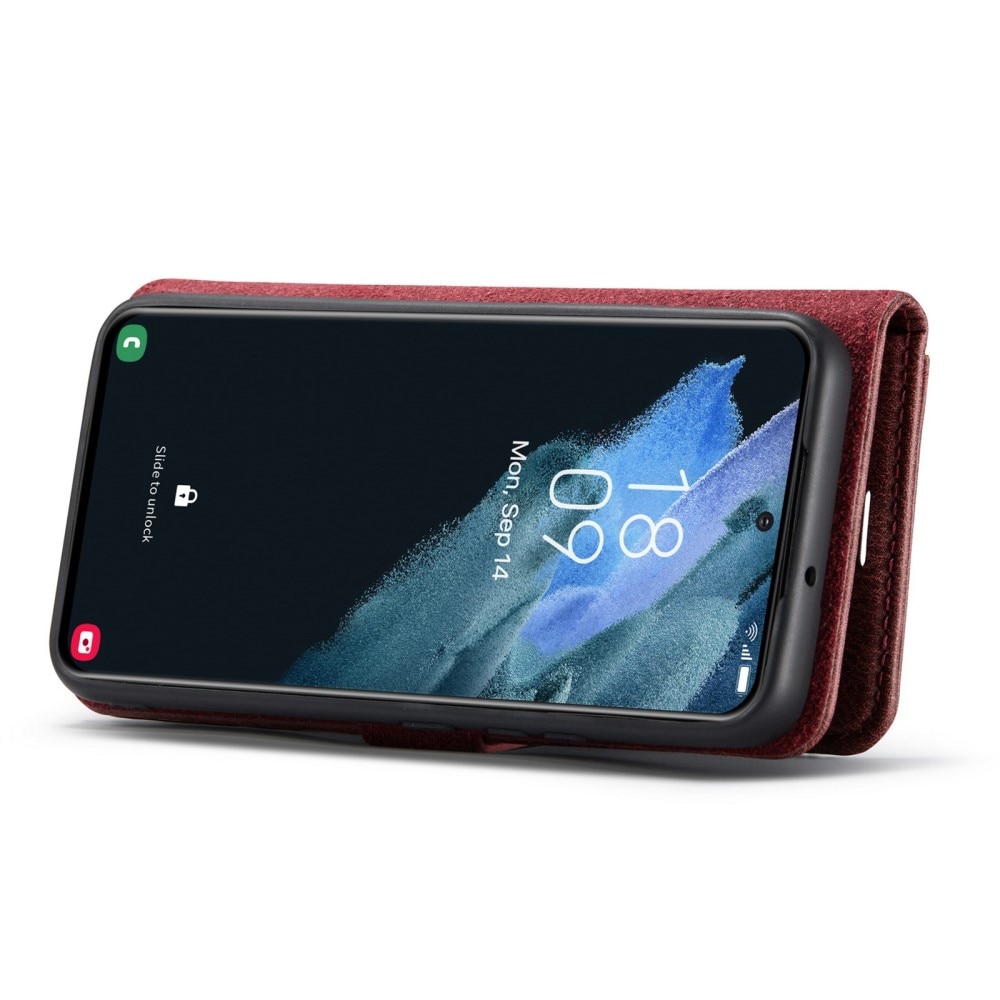 Samsung Galaxy S23 Plus Plånboksfodral med avtagbart skal, röd