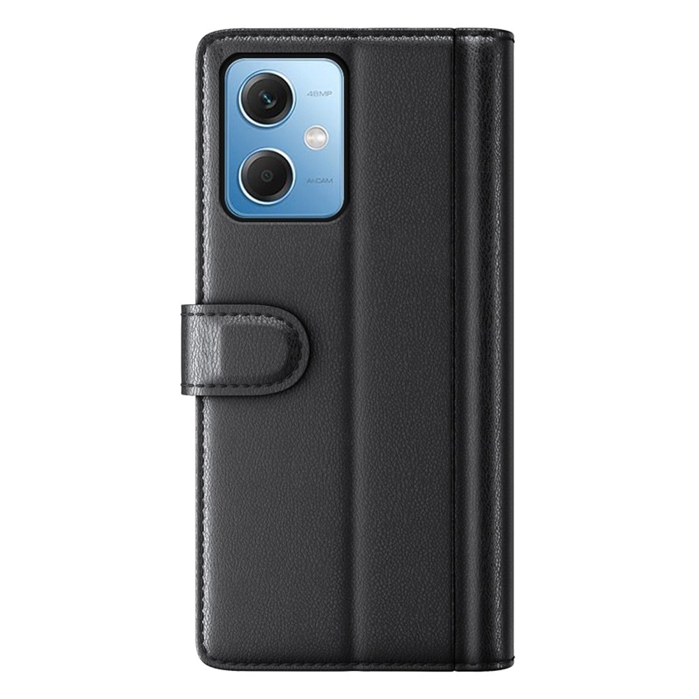 Xiaomi Redmi Note 12 Plånboksfodral i Äkta Läder, svart
